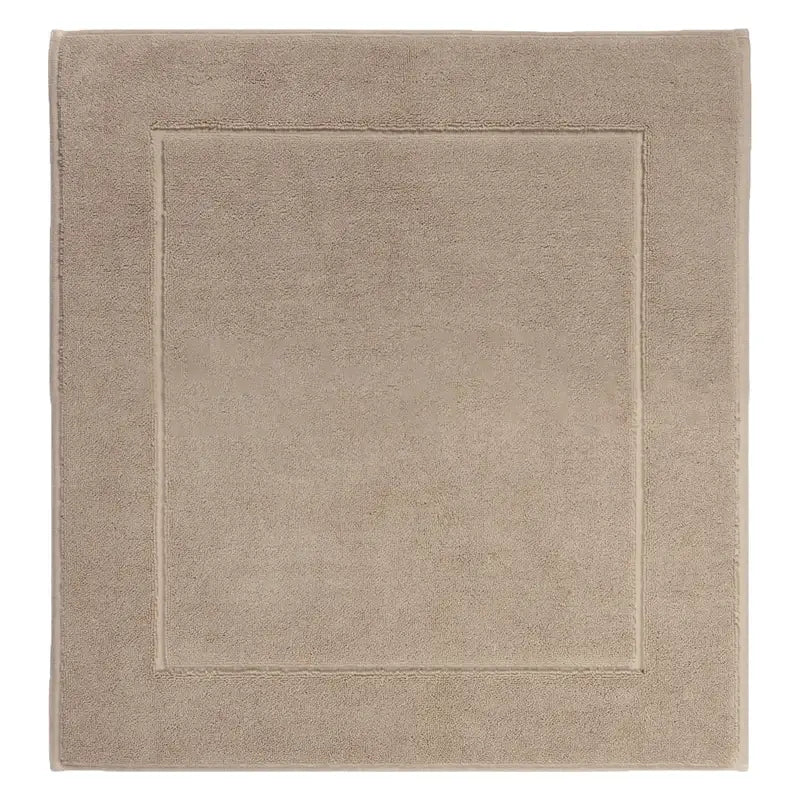 Badvorleger London von Aquanova in Bronze, 60 × 60 cm, quadratisch mit umlaufendem Rahmenmuster