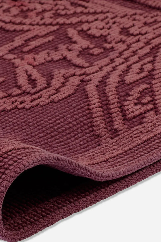 JOOP! Badteppich Paisley aus Baumwolle in Mauve – hochwertiger Badvorleger mit dekorativem Paisley-Muster