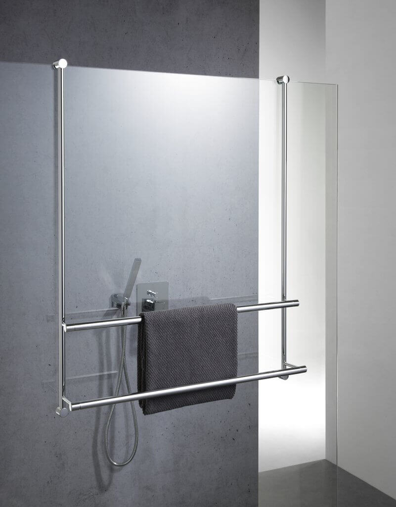 Handtuchhalter "Server 30858" von Giese: Transparente Eleganz für Ihre Dusche – dieser Handtuchhalter für die Glas-Duschwand ist ein stilvolles und praktisches Accessoire.