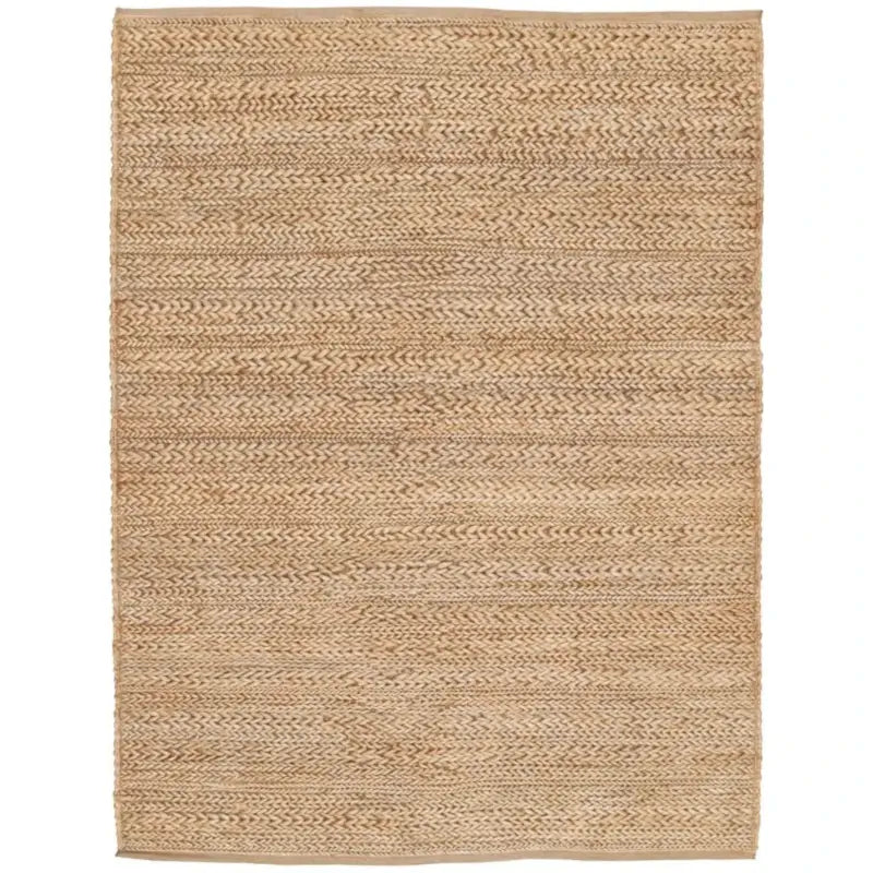 Handgefertigter Naturfaser-Teppich Pippa in 160x230 cm aus Jute und Baumwolle mit stilvollem Zopfmuster
