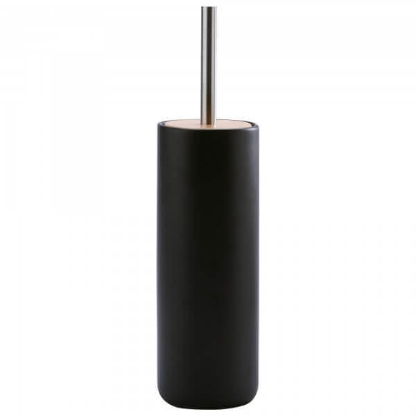 Aquanova Oscar Toilettenbürste in Schwarz mit Holzgriff: Stilvolles Bad-Accessoire in edlem Design.