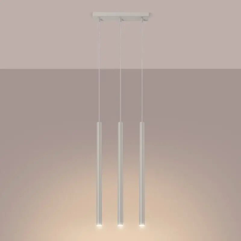 Beige Pendelleuchte Pastello 3-flammig mit warmem Licht, moderne Deckenleuchte im minimalistischen Stil