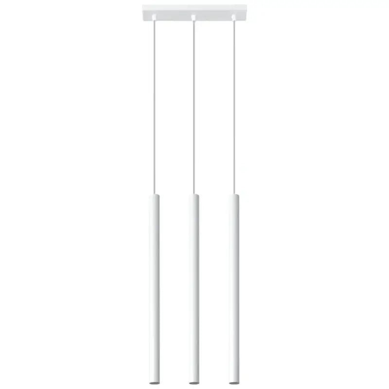 Weiße 3-flammige Pendelleuchte Pastello, moderne Hängeleuchte mit klarer minimalistischer Form