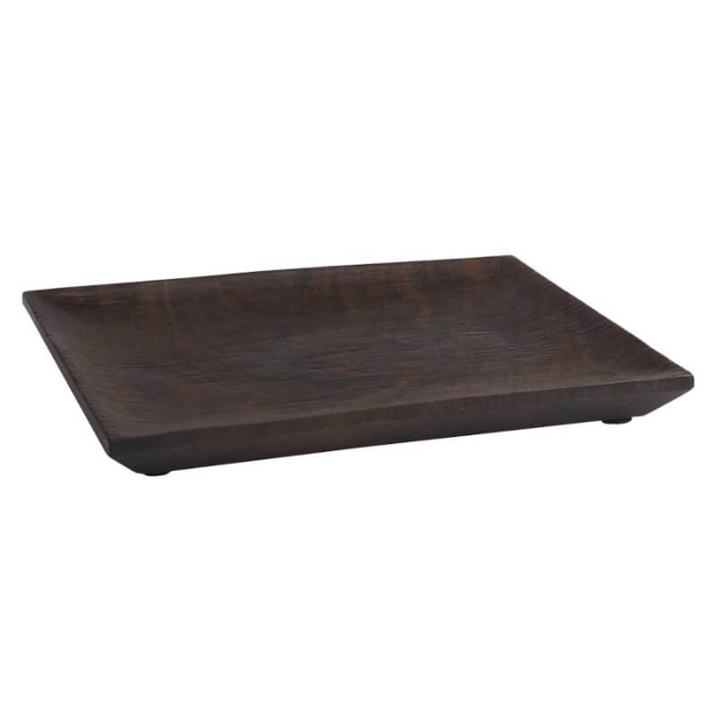 Ablage-Tablett aus Holz in Dunkelbraun Ebony von Aquanova – vielseitiges Tablett für Bad und Wohnbereich