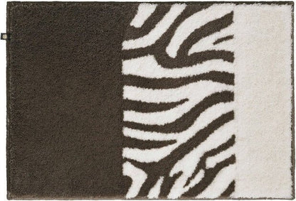 Badezimmermatte Zebra von Rhomtuft in Taupe Jasmin als Maßanfertigung – hochwertige und stilvolle Badematte für ein modernes Badezimmer.