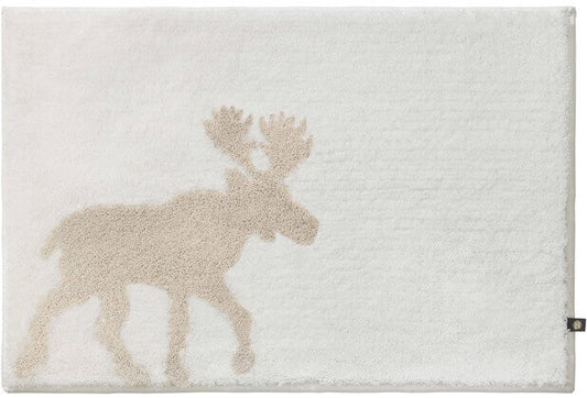Badezimmerteppich Elch (Elk) von Rhomtuft in Ecru-Creme, auf Maß gefertigt, natürliche Eleganz für Ihr Bad.