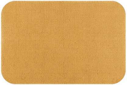 Badteppich/Badezimmerteppich Aspect mit abgerundeten Ecken von Rhomtuft in Gold, luxuriöser Teppich für ein elegantes Bad.