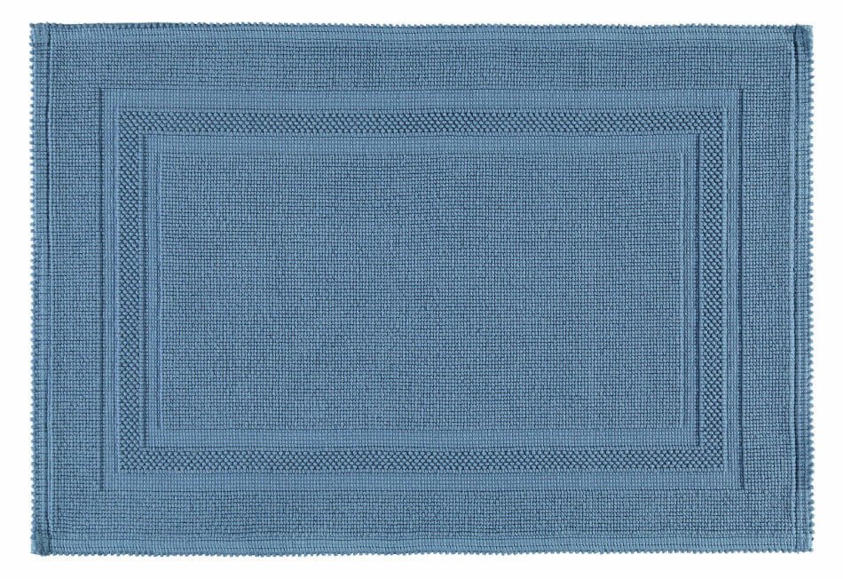 Badteppich Gala in erfrischendem Aqua, pflegeleichter Badvorleger für ein belebendes Badezimmerambiente.