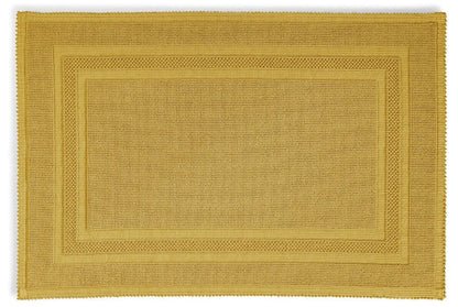 Badteppich/Badvorleger pflegeleicht Gala in Gold, luxuriöser Teppich für ein elegantes Bad.
