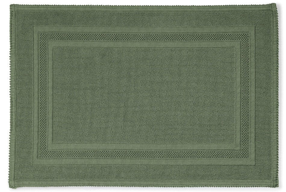 Badteppich/Badvorleger pflegeleicht Gala in Olive, natürliche Farben für ein entspannendes Bad.