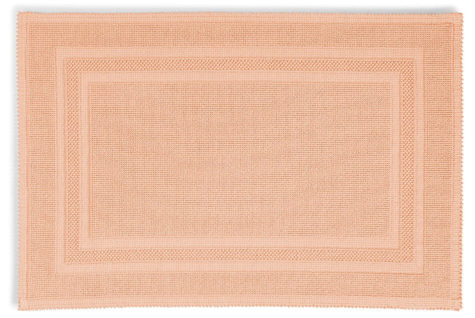 Badteppich/Badvorleger pflegeleicht Gala in Peach, sanfte Farben für ein harmonisches Bad.