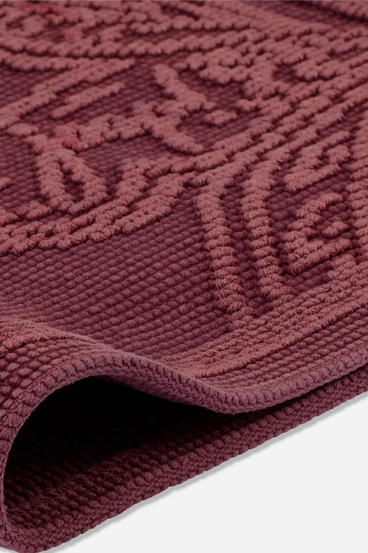 JOOP! Badteppich Paisley aus Baumwolle in Mauve – hochwertiger Badvorleger mit dekorativem Paisley-Muster