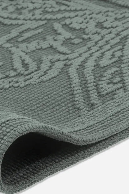 JOOP! Badteppich Paisley aus Baumwolle in Olive Grün – weicher Badvorleger mit stilvollem Paisley-Design