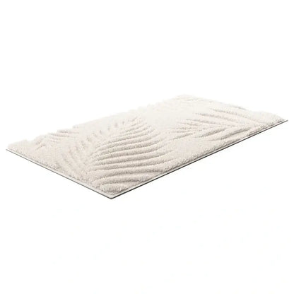 Badteppich Ferya in Natur – weiche Badematte mit Palmen-Design