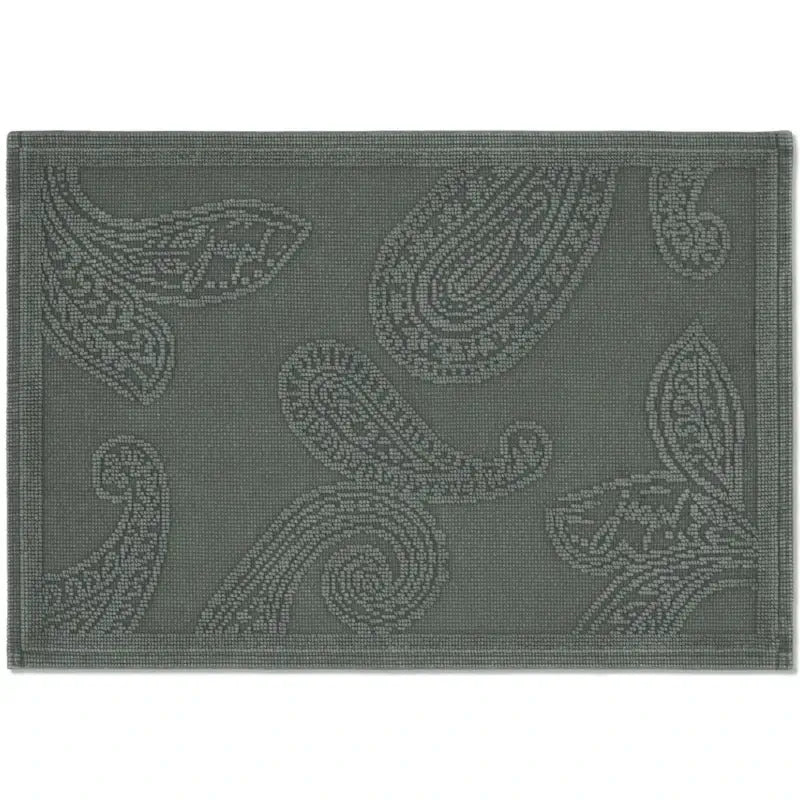 JOOP! Badvorleger mit Paisley-Muster in Olive Grün – moderner gemusterter Badezimmerteppich in elegantem Grünton