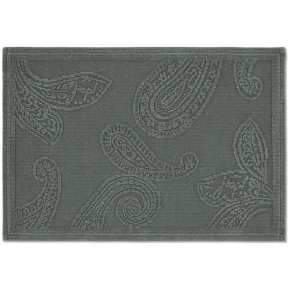 JOOP! Badvorleger mit Paisley-Muster in Olive Grün – moderner gemusterter Badezimmerteppich in elegantem Grünton
