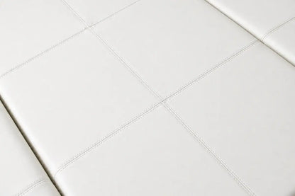 Detailaufnahme der Nahtabsteppung der Stinson Wannenauflage von Dawelba mit hochwertiger Verarbeitung