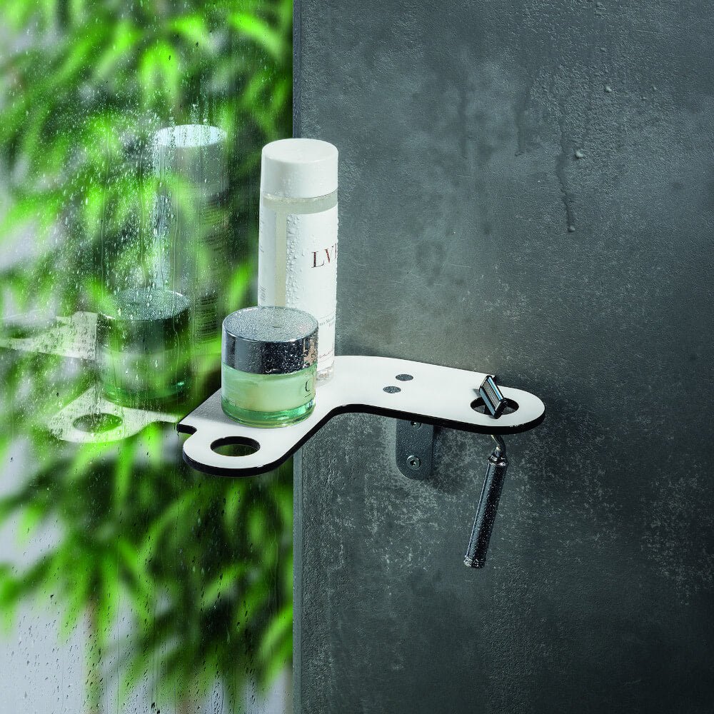 Giese Eck-Duschregal, weiße Ablage, modern: Praktische Eckablage für die Dusche.
