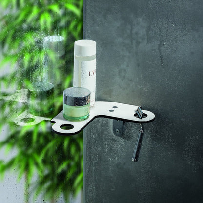 Giese Eck-Duschregal, weiße Ablage, modern: Praktische Eckablage für die Dusche.