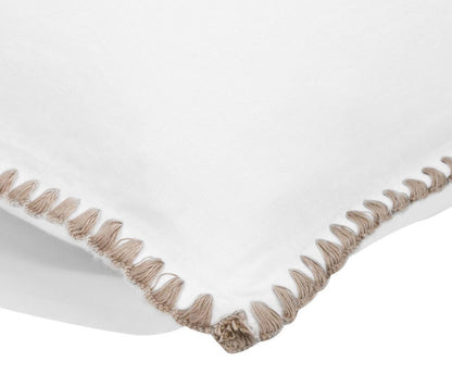 Felice Leinentischdecke, Festonsaum, Sand: Elegante Tischdecke für Ihr Zuhause.