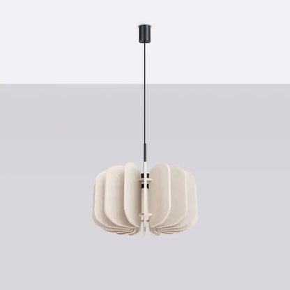 Moderne Pendelleuchte aus Filz in Beige für stilvolle Wohnräume