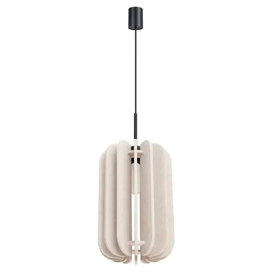 Pendelleuchte Mula mit Filzschirm in Fächerform Beige – moderne Hängeleuchte