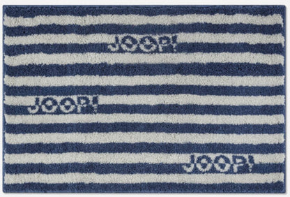 Luxuriöser Joop Badteppich Split in Ocean Blau mit weichem Flor und eleganten Streifen für stilvolle Bäder