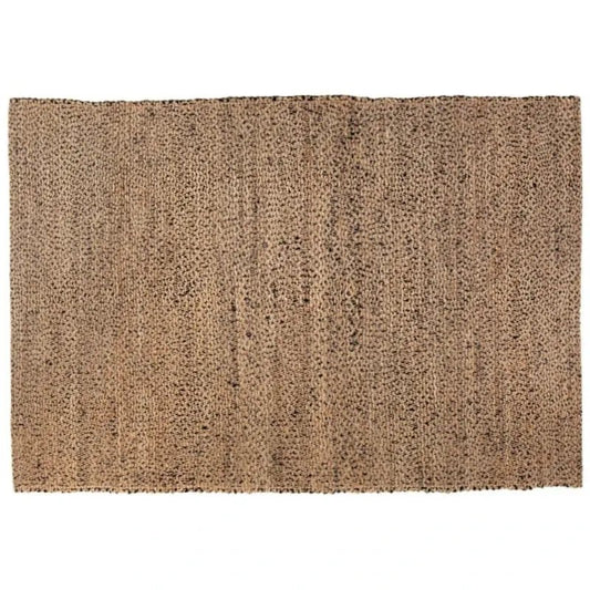 Jute Teppich Elliot in Carbon – melierte Naturfaser in Natur und Schwarz