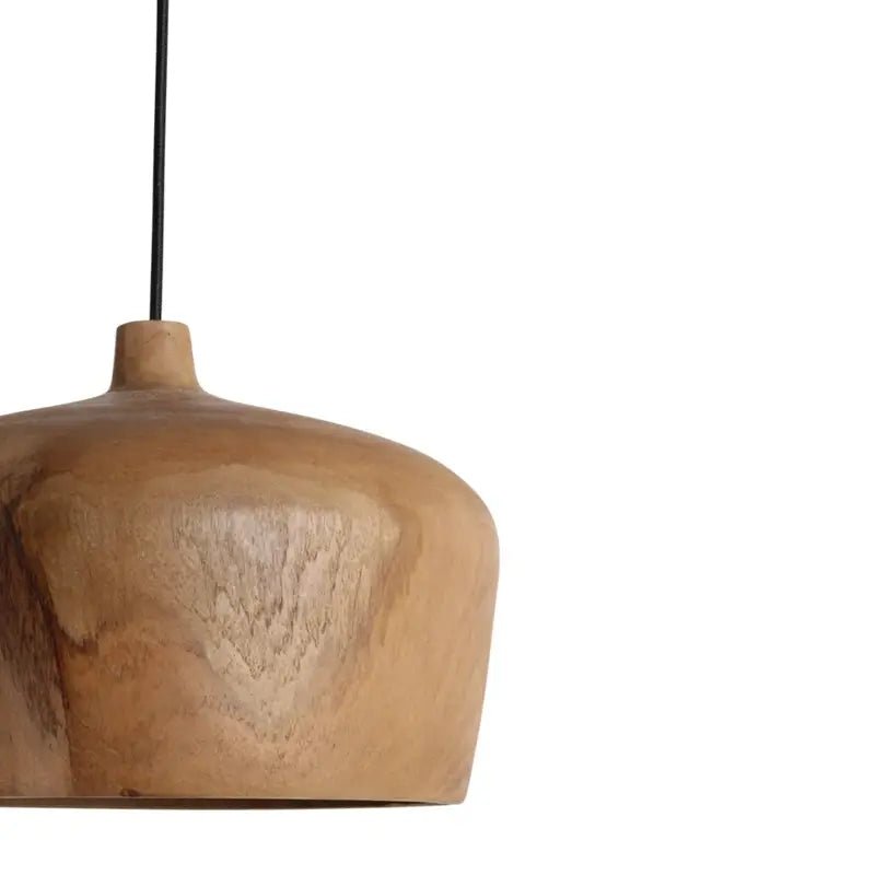 Deckenleuchte aus Holz Sirocco Dome – elegante Holzlampe mit rundem Design für Ess- und Wohnbereich