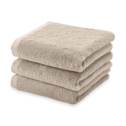 Handtuch-Set London in Leinen von Aquanova aus weicher Baumwolle – saugstark und ideal für ein stilvolles Badezimmer.