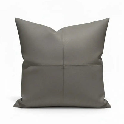 Anthrazitfarbenes Dekokissen aus Kunstleder 40x40 cm – stilvolles Bad-Lounger-Zubehör bei Dawelba