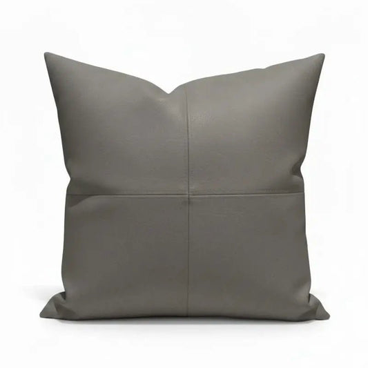 Anthrazitfarbenes Dekokissen aus Kunstleder 40x40 cm – stilvolles Bad-Lounger-Zubehör bei Dawelba