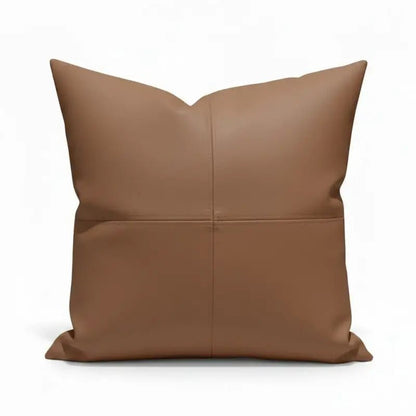 Kunstleder-Kissen 40x40 cm in Marone – dekoratives Zubehör für Bad-Lounger von Dawelba