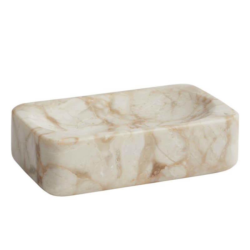 Marmor Badezimmer Accessoires Blake – Gold-Beige – Seifenschale
