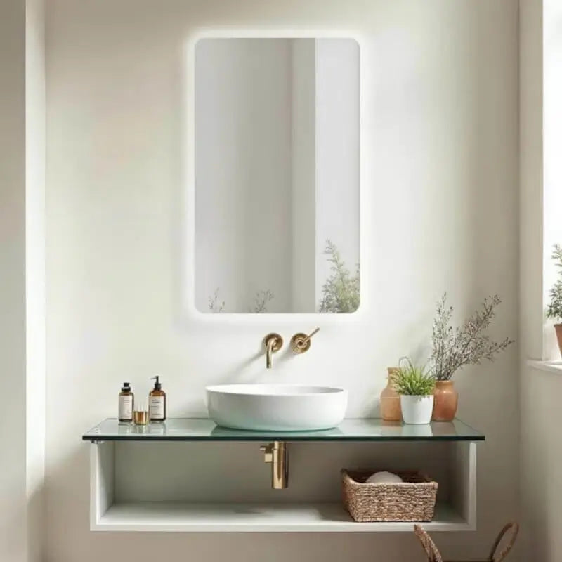 Moderner Badspiegel mit LED Beleuchtung im Badezimmer Trend 2025