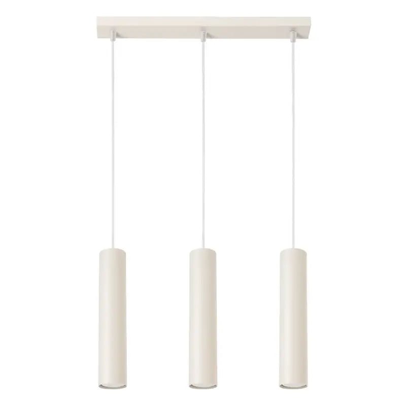 3-flammige Pendelleuchte Lagos in Beige mit eleganter, moderner Formgebung