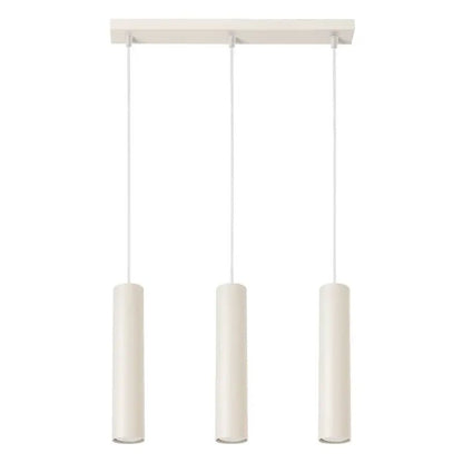 3-flammige Pendelleuchte Lagos in Beige mit eleganter, moderner Formgebung