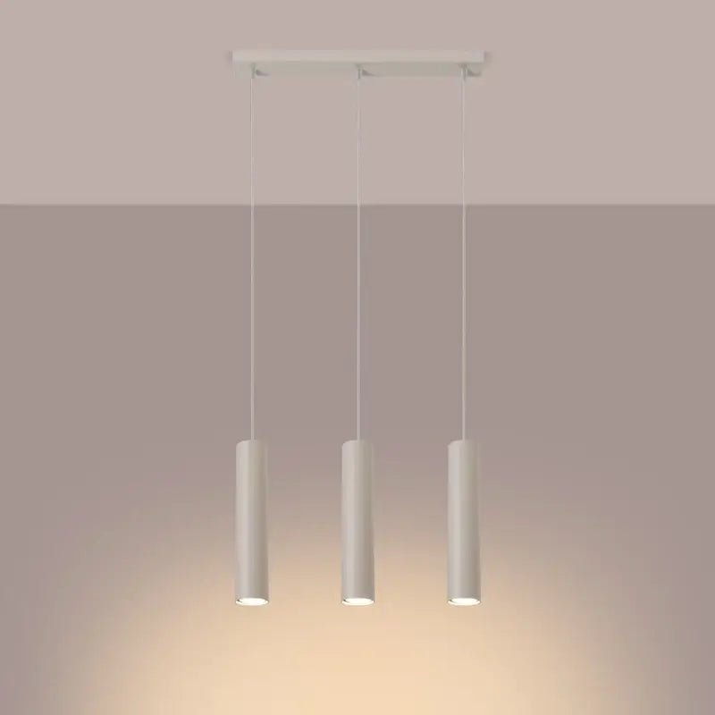 Beige Pendelleuchte Lagos 3-flammig mit sanfter Lichtwirkung und ruhigem Farbton