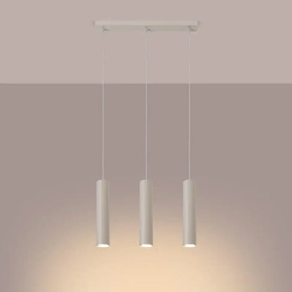 Beige Pendelleuchte Lagos 3-flammig mit sanfter Lichtwirkung und ruhigem Farbton
