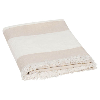 Leinenplaid in Natur-Offwhite: Das Leinenplaid "Kate" in Natur-Offwhite bringt natürliche Eleganz in Ihr Zuhause.