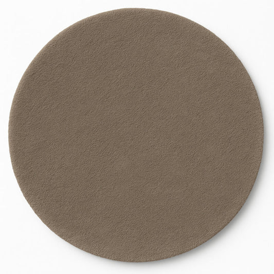 Weicher runder Badteppich in taupe