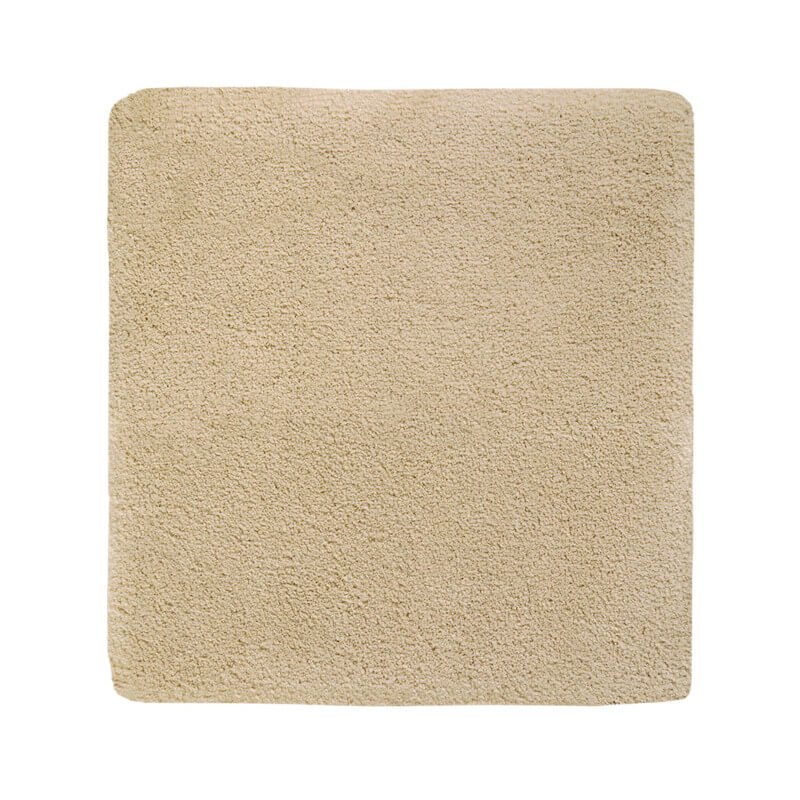 Rutschfester Badteppich Mauro in Gold – quadratischer Badvorleger 60x60 cm für stilvolle Badezimmer
