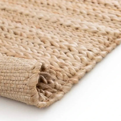 Grob geflochtener Naturteppich Pippa in 160x230 cm aus robustem Jute-Baumwolle-Mix
