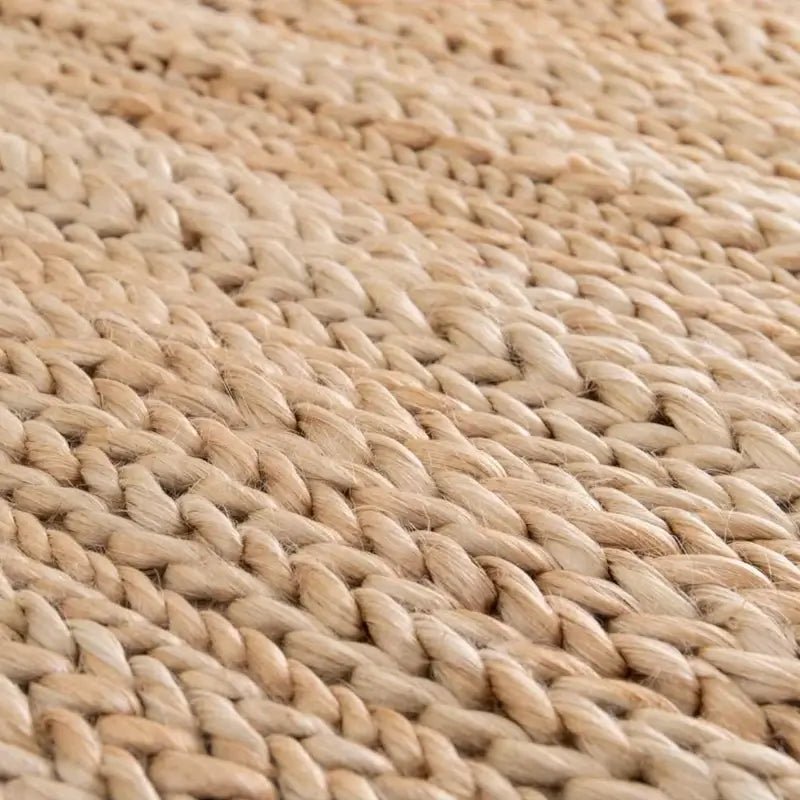 Naturteppich Pippa mit Zopfmuster in 160x230 cm aus strapazierfähigem Jute-Baumwolle-Mix
