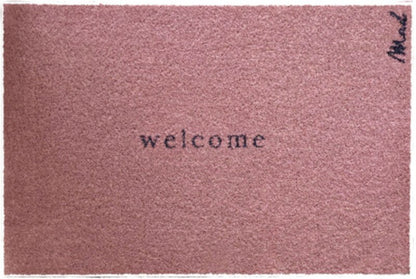 Türvorleger mit Schriftzug "Welcome", Fußmatte in Altrosa, Modell Abel von Mad About Mats.