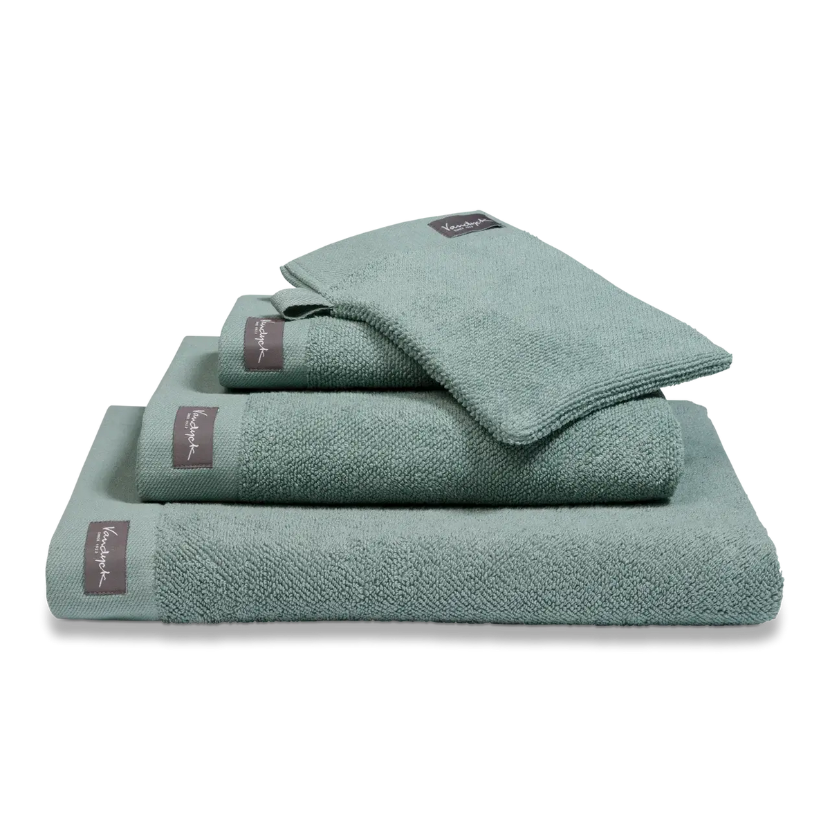 Vandyck Home Uni Handtuch Pearl Blue – weiche Baumwolle mit Bordüre, als Duschtuch, Badetuch & Gästetuch