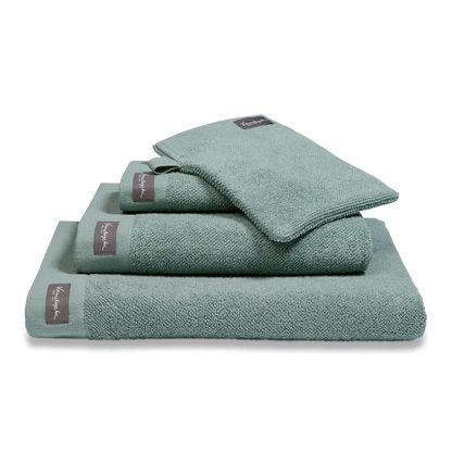 Vandyck Home Uni Handtuch Pearl Blue – weiche Baumwolle mit Bordüre, als Duschtuch, Badetuch & Gästetuch