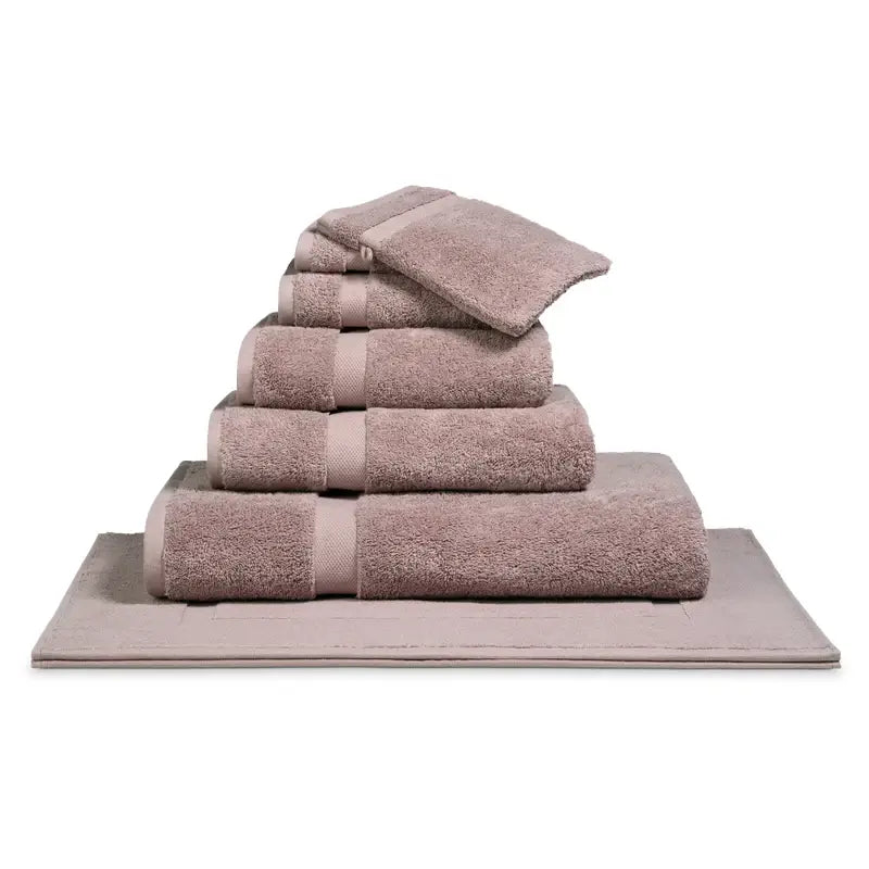 Handtücher mit Bordüre Vandyck Ranger – mauve / 2er Set Gästehandtuch 40 x 60 cm