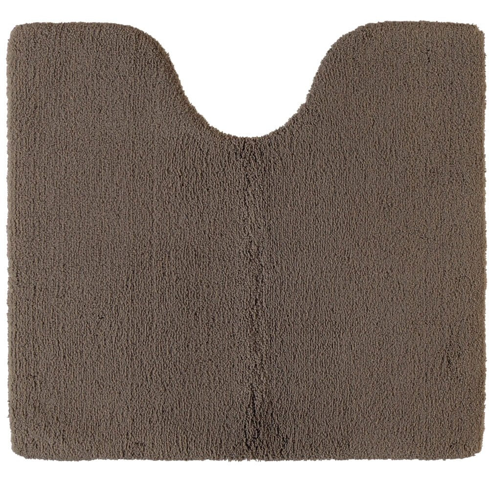 Rhomtuft Square Aspect WC-Vorleger mit Ausschnitt in Taupe: Passender Vorleger für Ihre Toilette.
