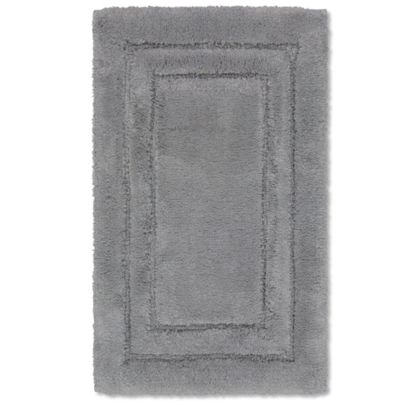 Dunkelgrauer Badteppich mit weichem Hoch-Tief-Flor – Serie Harmony von Luin Living